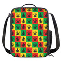 Reggae Marijuana Leaf Pattern Print Crossbody Lunch Bag