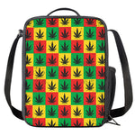 Reggae Marijuana Leaf Pattern Print Crossbody Lunch Bag