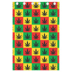 Reggae Marijuana Leaf Pattern Print Curtain