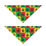 Reggae Marijuana Leaf Pattern Print Dog Bandana