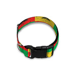 Reggae Marijuana Leaf Pattern Print Dog Collar