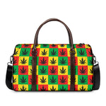 Reggae Marijuana Leaf Pattern Print Duffle Bag