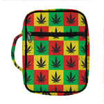 Reggae Marijuana Leaf Pattern Print Front Pocket Bible Bag