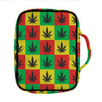 Reggae Marijuana Leaf Pattern Print Front Pocket Bible Bag