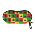 Reggae Marijuana Leaf Pattern Print Glasses Case