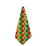 Reggae Marijuana Leaf Pattern Print Hand Towel