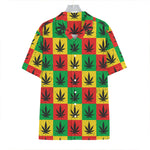 Reggae Marijuana Leaf Pattern Print Hawaiian Shirt
