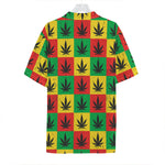 Reggae Marijuana Leaf Pattern Print Hawaiian Shirt