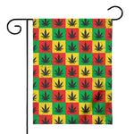 Reggae Marijuana Leaf Pattern Print House Flag