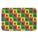 Reggae Marijuana Leaf Pattern Print Indoor Door Mat