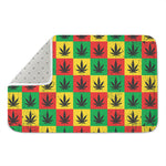 Reggae Marijuana Leaf Pattern Print Indoor Door Mat