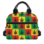 Reggae Marijuana Leaf Pattern Print Insulated Lunch Bag