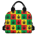 Reggae Marijuana Leaf Pattern Print Insulated Lunch Bag