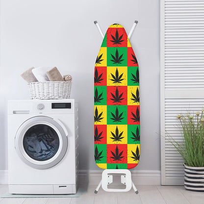 Reggae Marijuana Leaf Pattern Print Ironing Board Cover