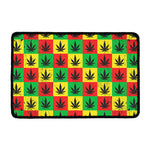 Reggae Marijuana Leaf Pattern Print Kitchen Mat