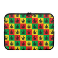 Reggae Marijuana Leaf Pattern Print Laptop Sleeve