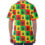 Reggae Marijuana Leaf Pattern Print Men's Velvet T-Shirt