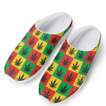 Reggae Marijuana Leaf Pattern Print Mesh Casual Shoes