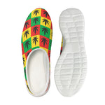 Reggae Marijuana Leaf Pattern Print Mesh Casual Shoes