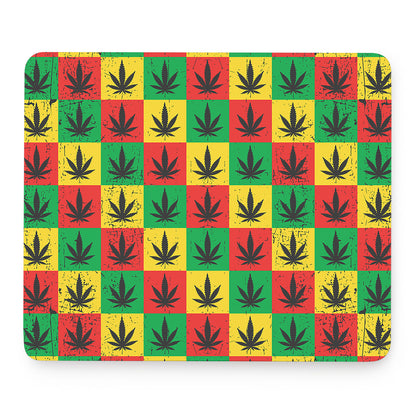 Reggae Marijuana Leaf Pattern Print Mouse Pad