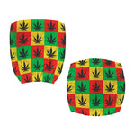 Reggae Marijuana Leaf Pattern Print Office Chair Cover