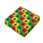 Reggae Marijuana Leaf Pattern Print Outdoor Seat Cushion Cover