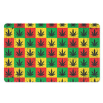 Reggae Marijuana Leaf Pattern Print Polyester Doormat