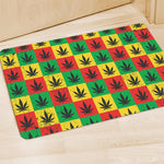 Reggae Marijuana Leaf Pattern Print Polyester Doormat