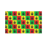 Reggae Marijuana Leaf Pattern Print Polyester Flag