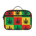 Reggae Marijuana Leaf Pattern Print Portable Lunch Bag