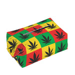 Reggae Marijuana Leaf Pattern Print Rectangle Tissue Box Cover