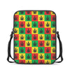 Reggae Marijuana Leaf Pattern Print Rectangular Crossbody Bag
