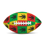 Reggae Marijuana Leaf Pattern Print Rugby Ball