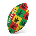 Reggae Marijuana Leaf Pattern Print Rugby Ball