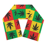 Reggae Marijuana Leaf Pattern Print Scarf