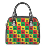 Reggae Marijuana Leaf Pattern Print Shoulder Handbag