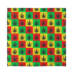 Reggae Marijuana Leaf Pattern Print Silk Bandana