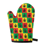 Reggae Marijuana Leaf Pattern Print Single Oven Mitt