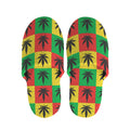 Reggae Marijuana Leaf Pattern Print Slippers