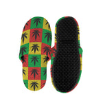 Reggae Marijuana Leaf Pattern Print Slippers