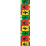 Reggae Marijuana Leaf Pattern Print Table Runner