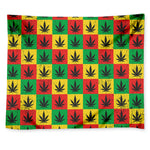 Reggae Marijuana Leaf Pattern Print Tapestry