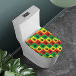 Reggae Marijuana Leaf Pattern Print Toilet Lid Cover