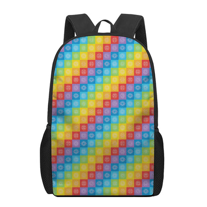 Reiki And The 7 Chakras Pattern Print 17 Inch Backpack
