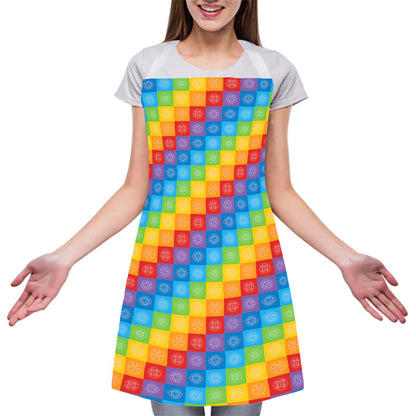 Reiki And The 7 Chakras Pattern Print Adjustable Apron