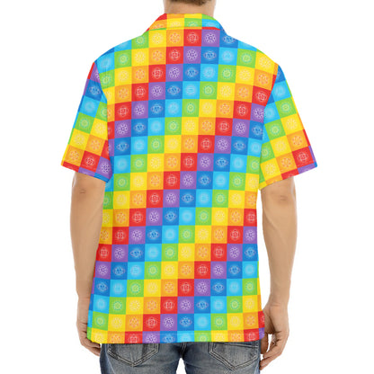 Reiki And The 7 Chakras Pattern Print Aloha Shirt