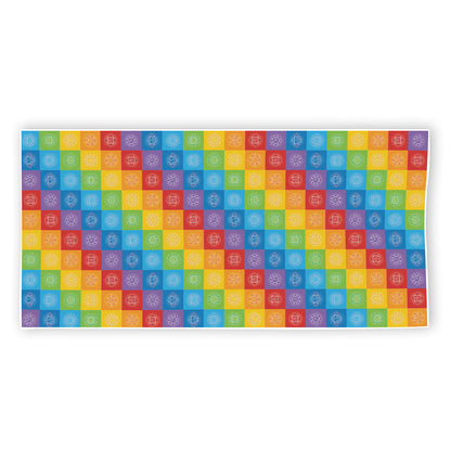Reiki And The 7 Chakras Pattern Print Beach Towel