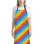 Reiki And The 7 Chakras Pattern Print Bib Apron With Pocket