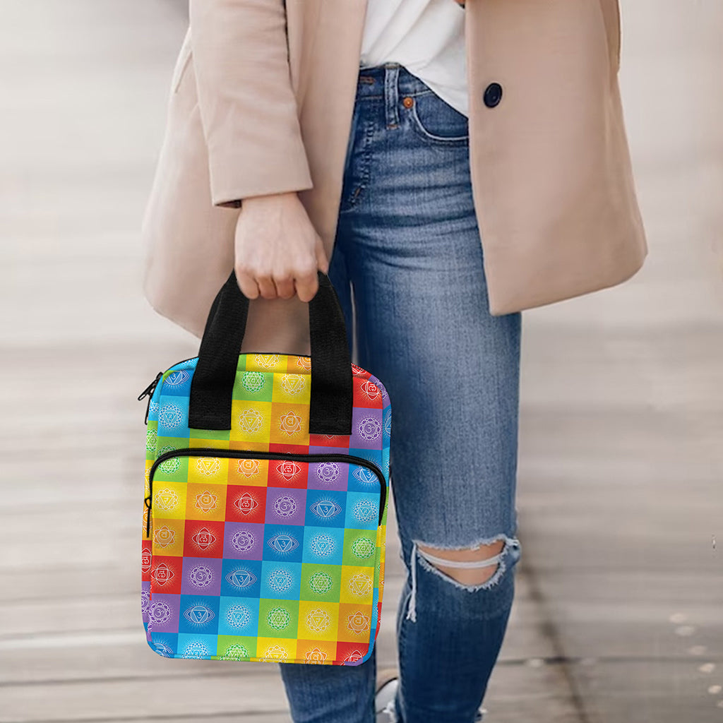 Reiki And The 7 Chakras Pattern Print Bible Tote Bag