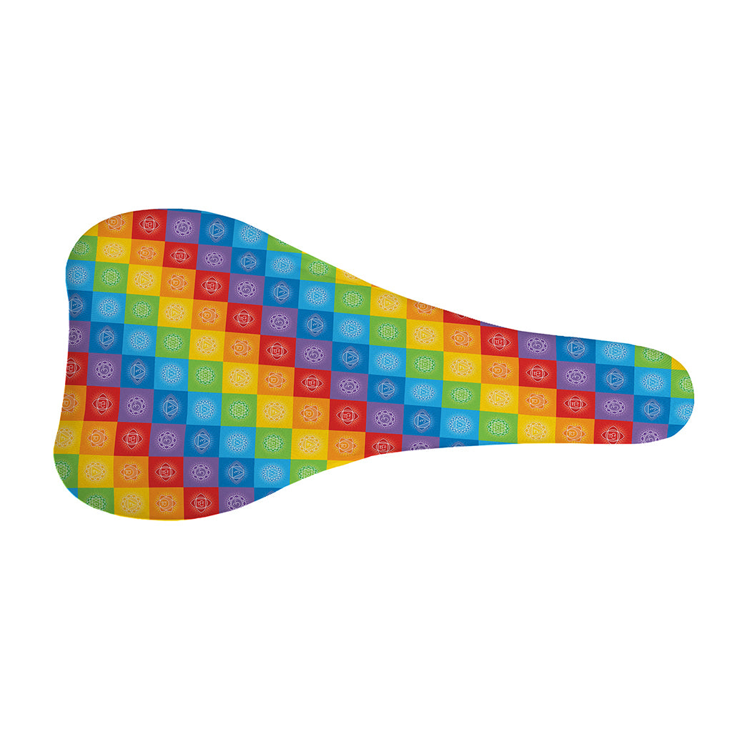 Reiki And The 7 Chakras Pattern Print Bicycle Seat Cover